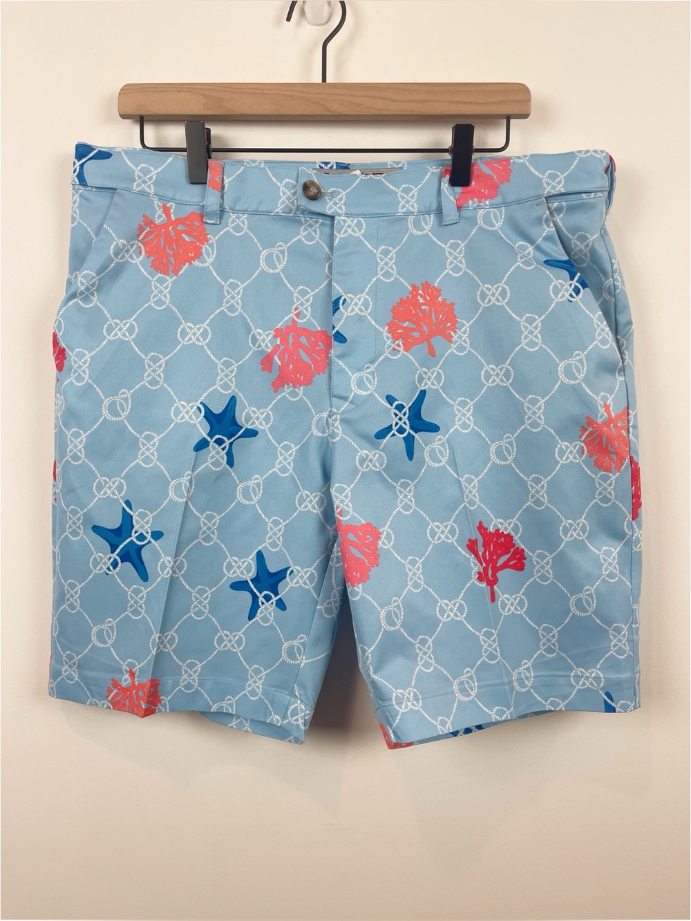 Loudmouth Golf Heritage Shorts in Nautical Blue Print